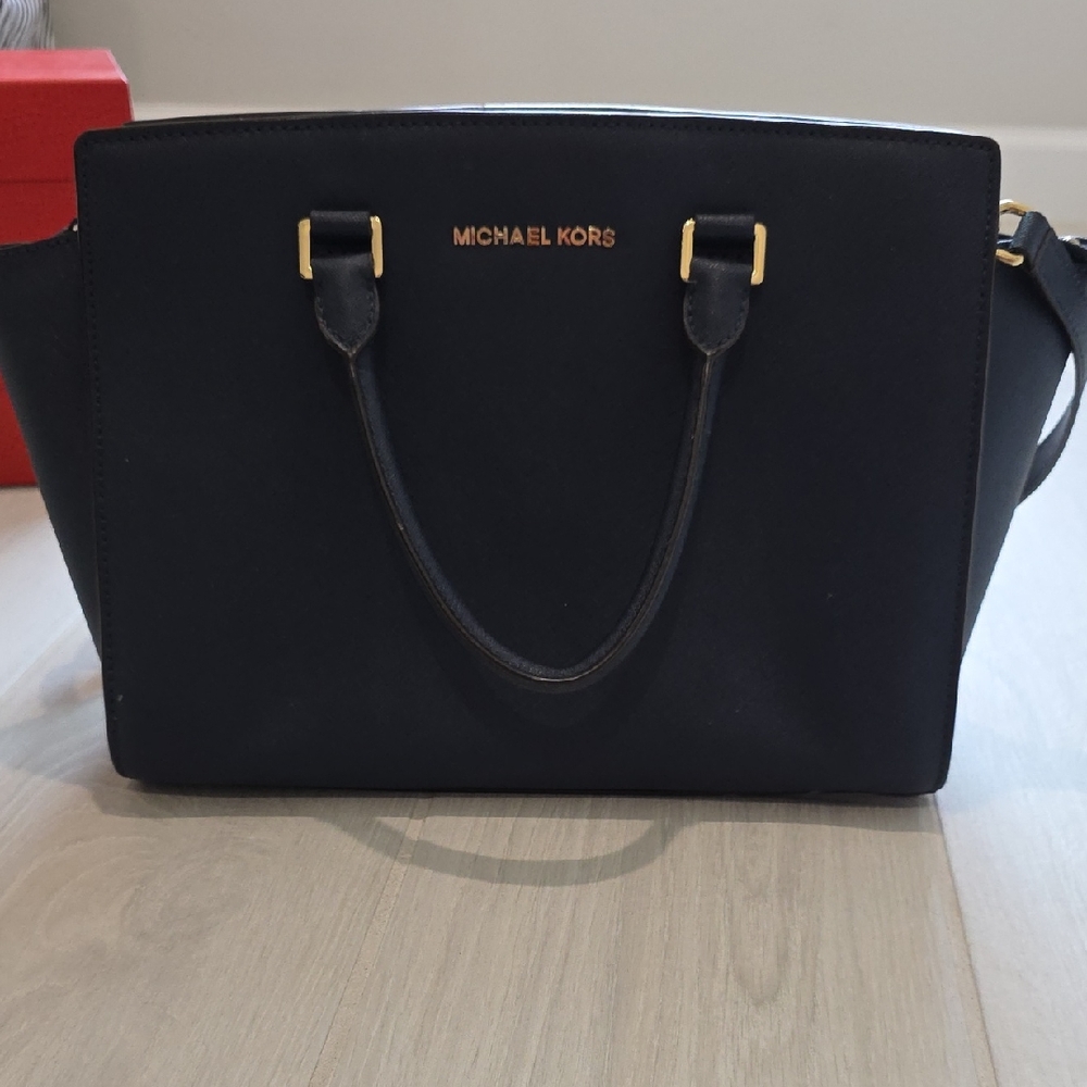 Michael Kors Navy Satchel